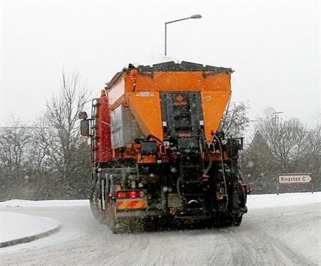 Saltspredning på Sjælland